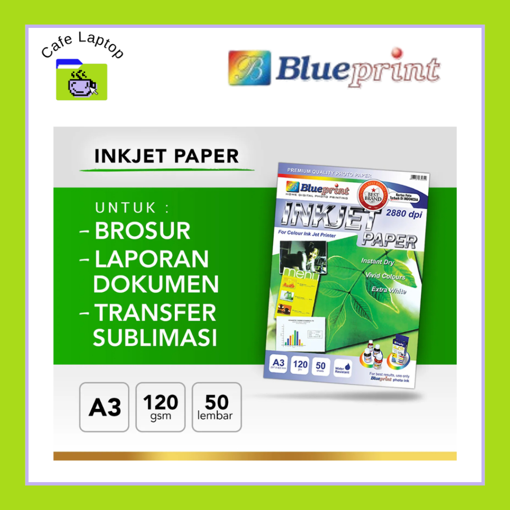 Kertas Foto / Inkjet Photo Paper BLUEPRINT A3 120 gsm