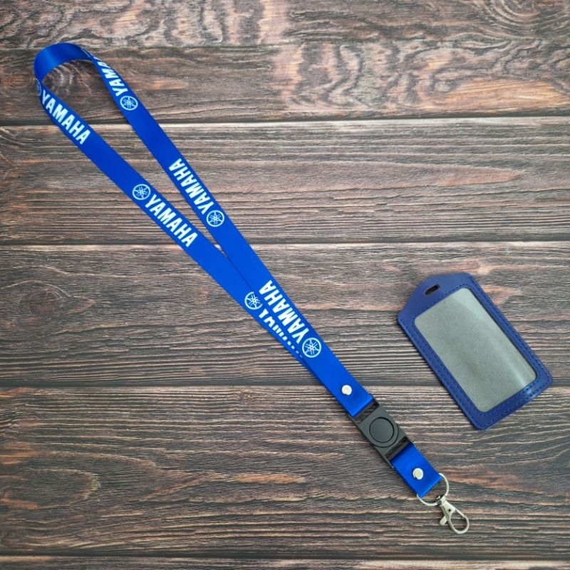

TALI ID CARD LANYARD YAMAHA + HOLDER sama KLIP HP (BISA SATUAN) READY STOK
