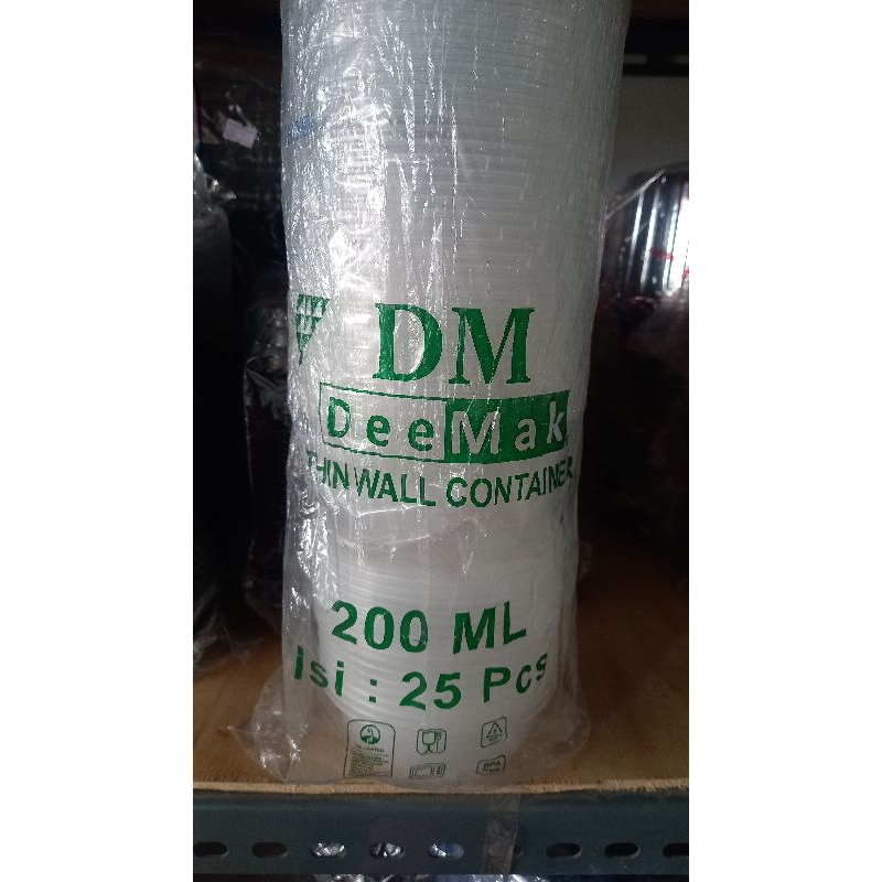 Thinwall 200ml / mangkok plastik / cup plastik / tempat makanan / kotak plastik /wadah plastik
