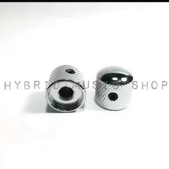 Knob Full Metal Besi Locking Knop Kunci L Chrome untuk Gitar dan Bass diameter dalam 5,7mm