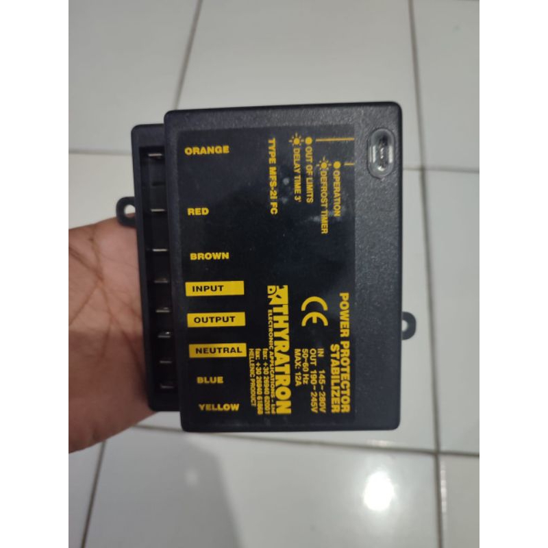 POWER PROTEKTOR STABILIZER VOLTAGE KULKAS FREEZER SHOWCASE AQUA SANYO