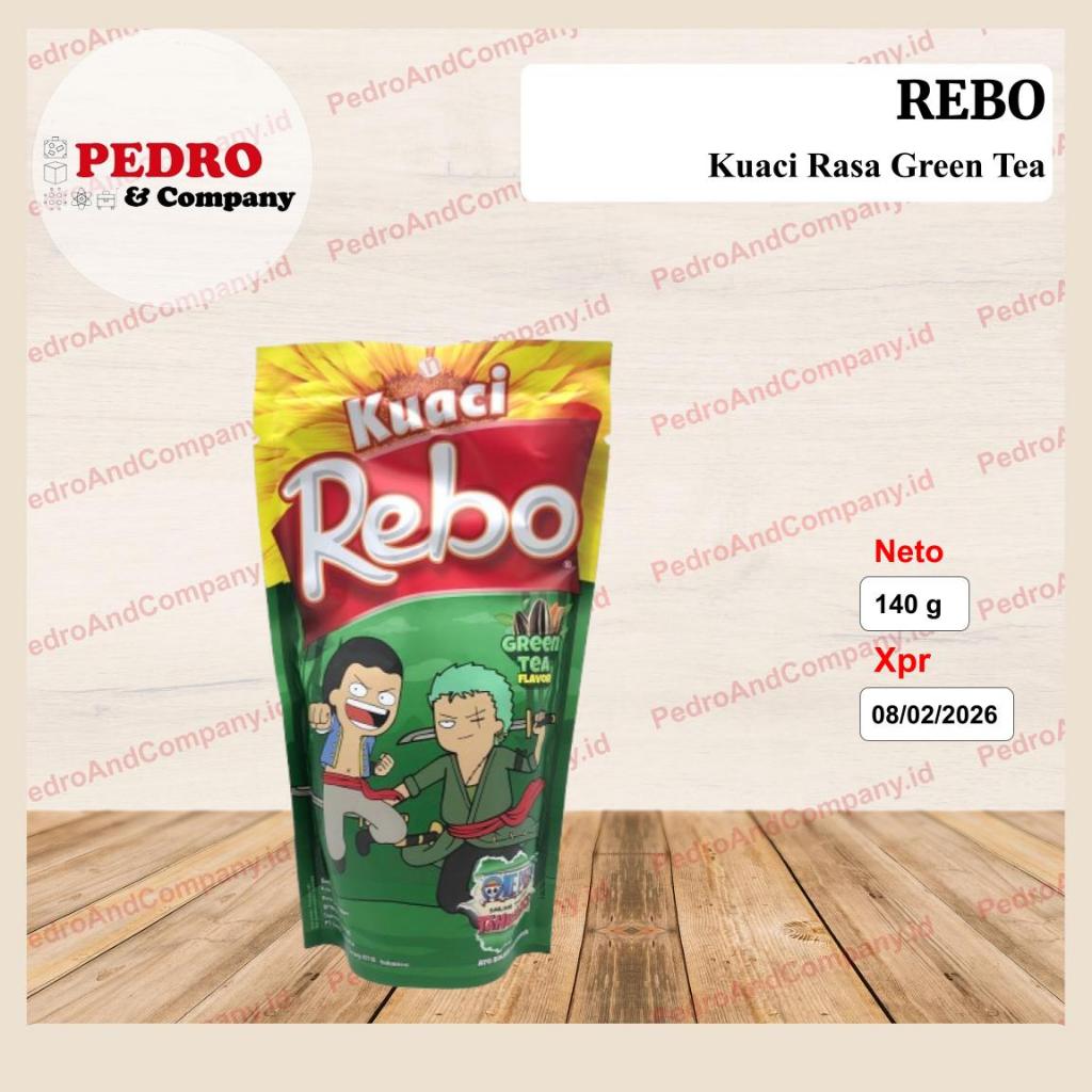 

Rebo kuaci matahari green tea 140 gram - flavor rasa teh hijau / sunflower seeds kwaci