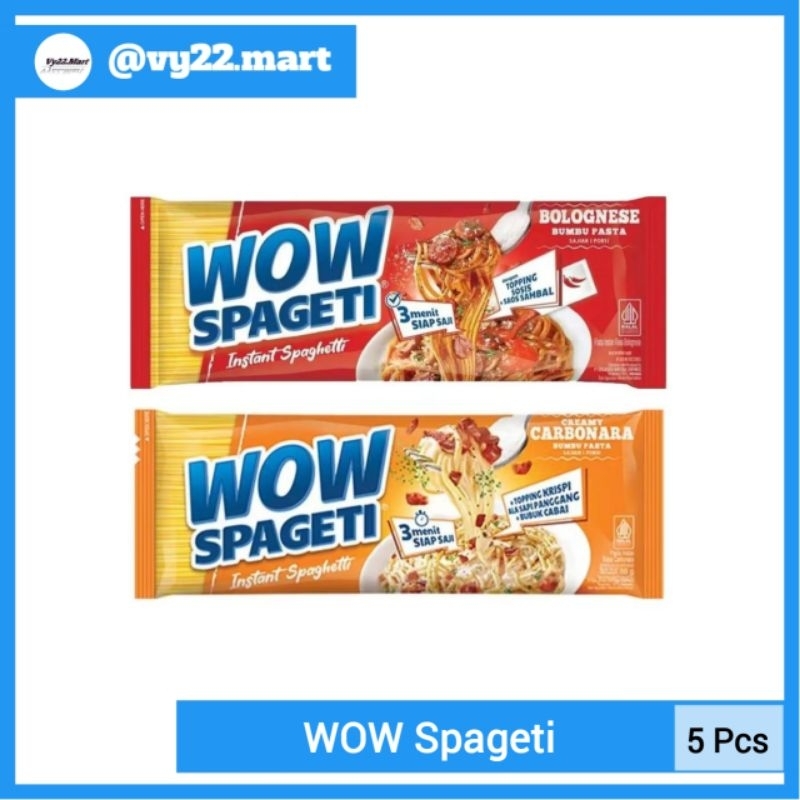 

WOW Spageti Instant Spageti 1 Renteng 5 Sachet