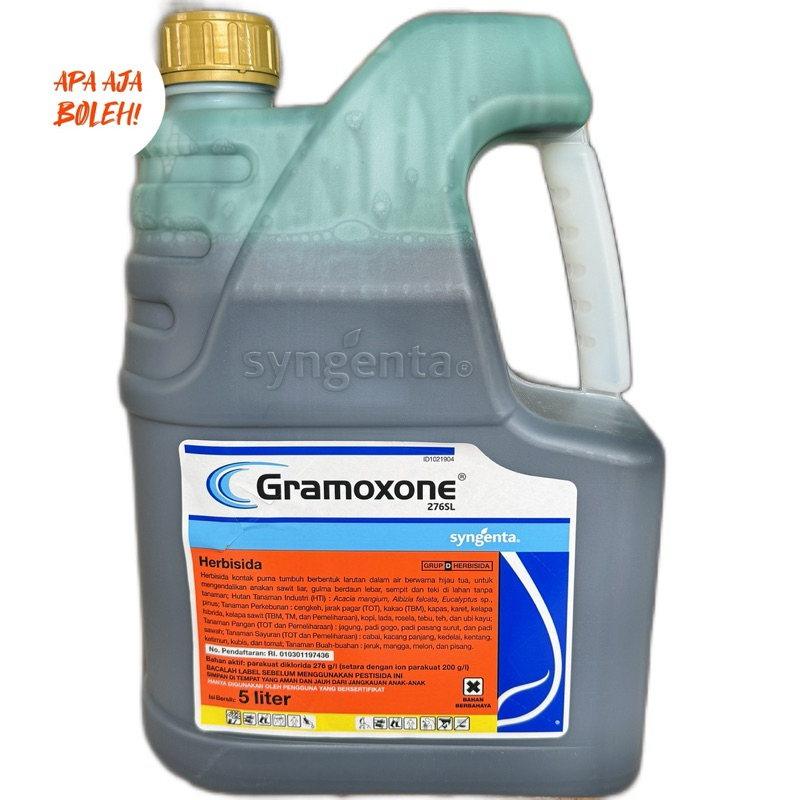 HERBISIDA GRAMOXONE 276 SL 5 LITER SYNGENTA/RACUN HIJAU KONTAK GROMOXONE GULMA LEBAR SEMPIT 5L