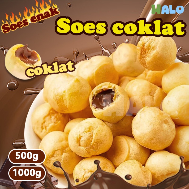 

COD Soes Coklat 500g/1kg Kue Sus Kering lsiCoklat Soes Aneka Varian Rasa Soes lsi CoklatStrawberry Kue Soes Kering Food Makanan ManisCamian Enak Snack cemian /Simpan pada suhuruang Cemilan Chocolate Susu