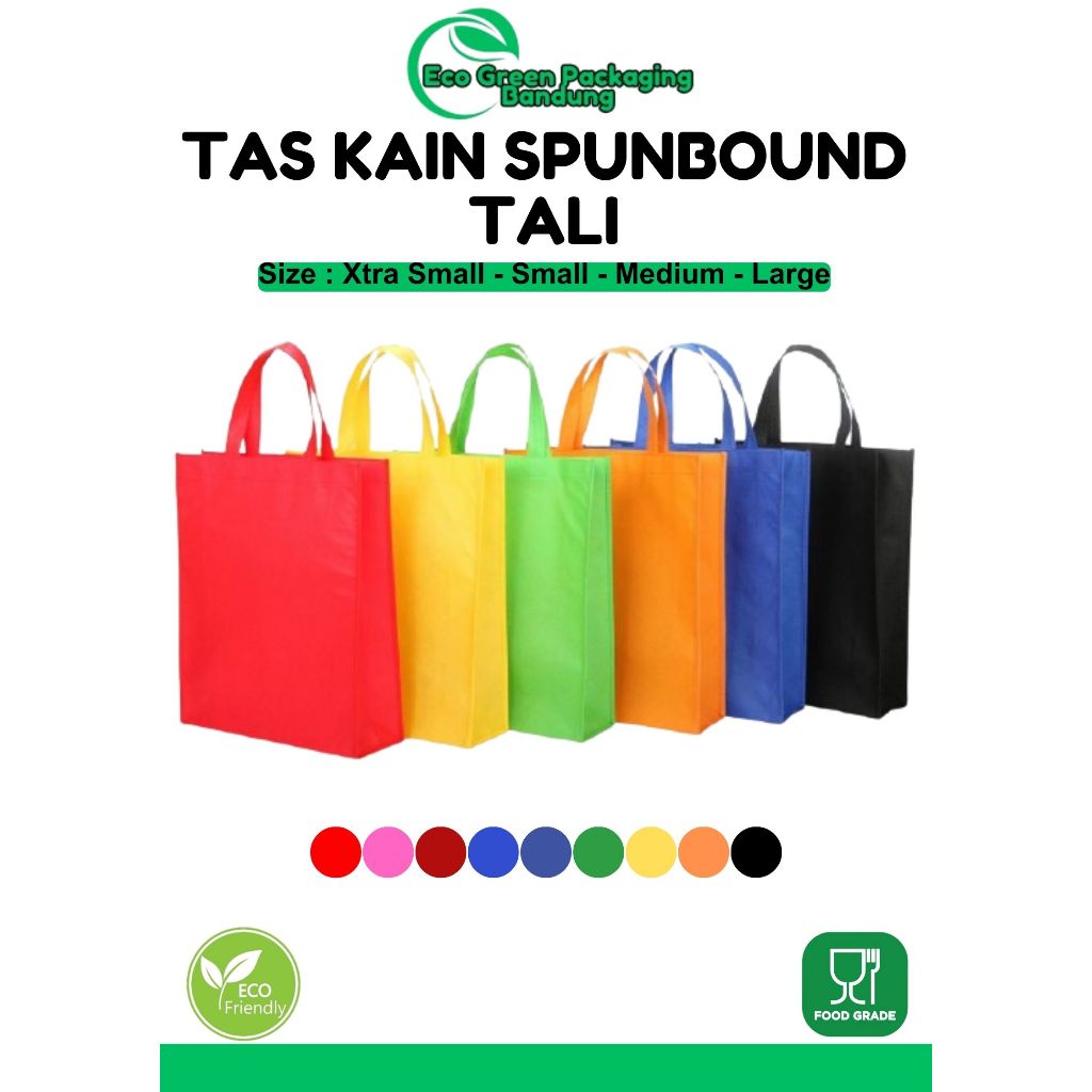

Spunbound Goodie Bag Tas Belanja Model Tali Handle Kantong Kain