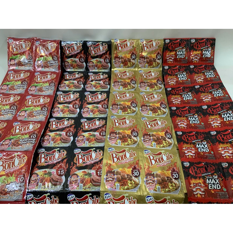 

12 pcs/1 renteng Bon cabe level 10.15.30.50