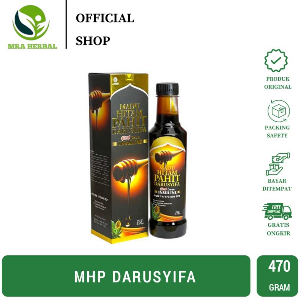 Madu Hitam Pahit Insulin Darusyifa | Madu Hitam Pahit Insuline Darusyifa | Madu Hitam Insuline 470gr