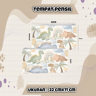 

Pencil Case Dino Land Kostak Tempat Pensil Kotak Penyimpanan Pouch Dompet