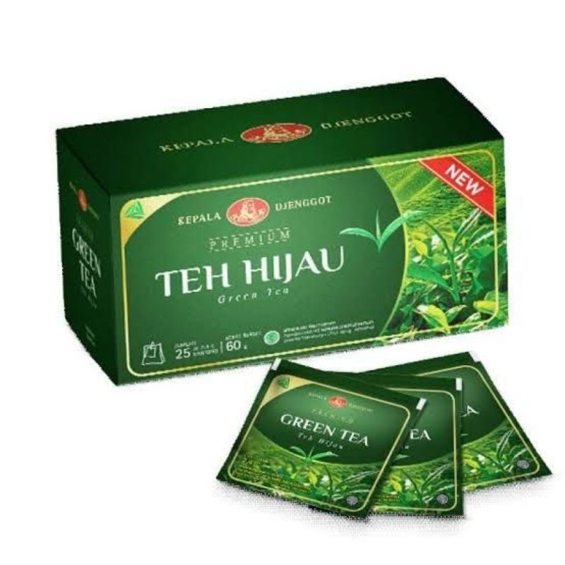 

TEH HIJAU KEPALA DJENGGOT 60G ISI 25 KANTONG CELUP DIET GREEN TEA