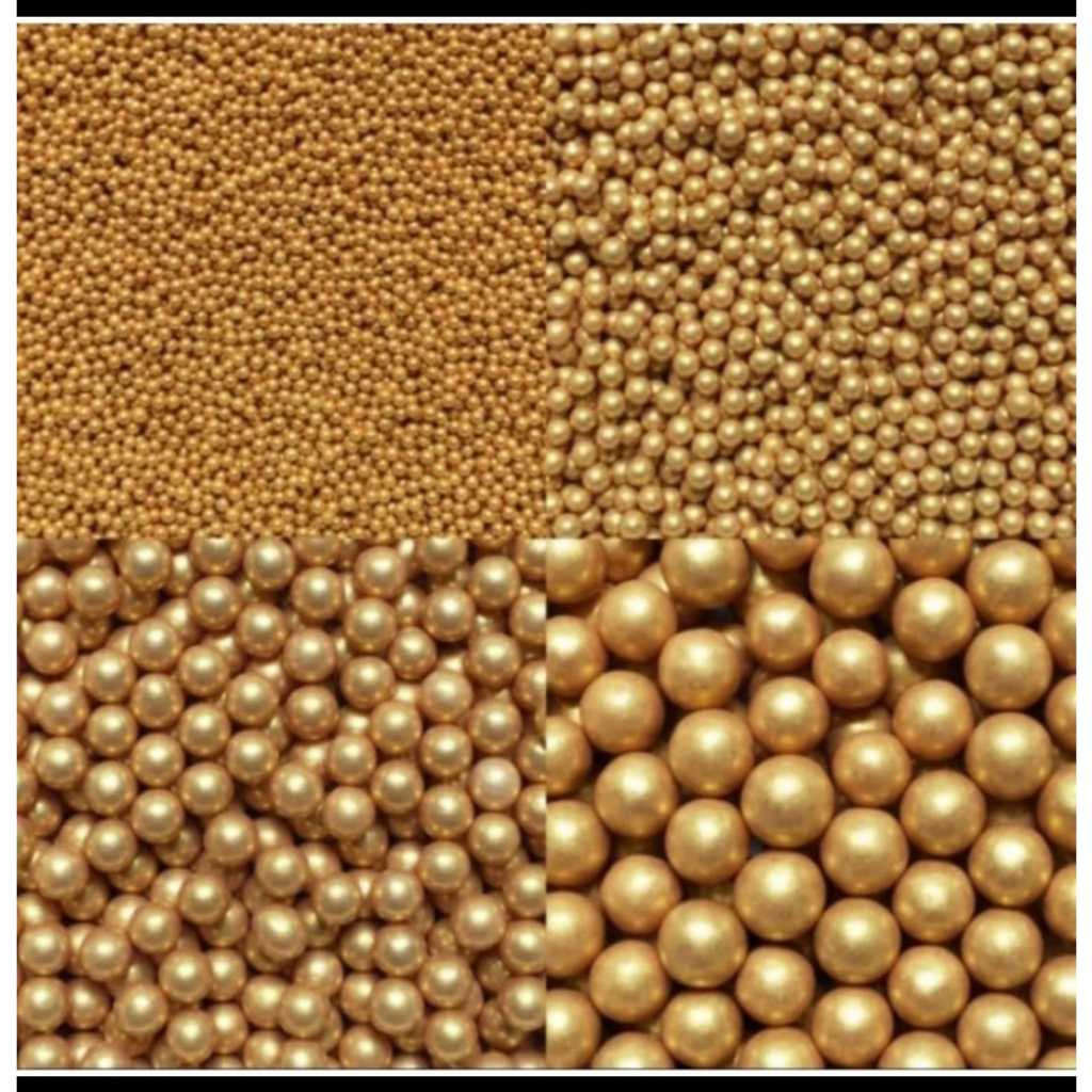 500gr Sprinkle Gold, Sprinkle Emas Edible, Trimit Kue, Taburan Kue Gold Shimmer, Sprinkle Shimmer Go