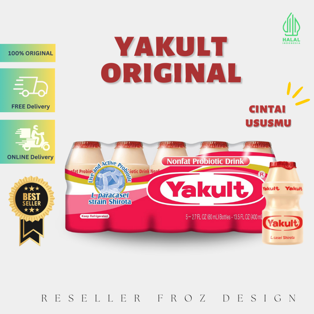 

YAKULT DRINK BOTOL | MINUMAN YOGURT | SUSU FERMENTASI | MINUMAN KESEHATAN | YAKUL ORIGINAL PER PACK