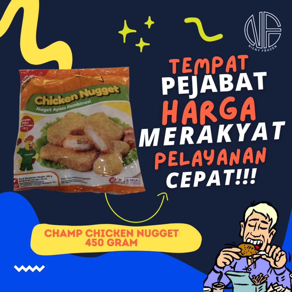 

CHAMP CHICKEN NUGGET 450 GRAM