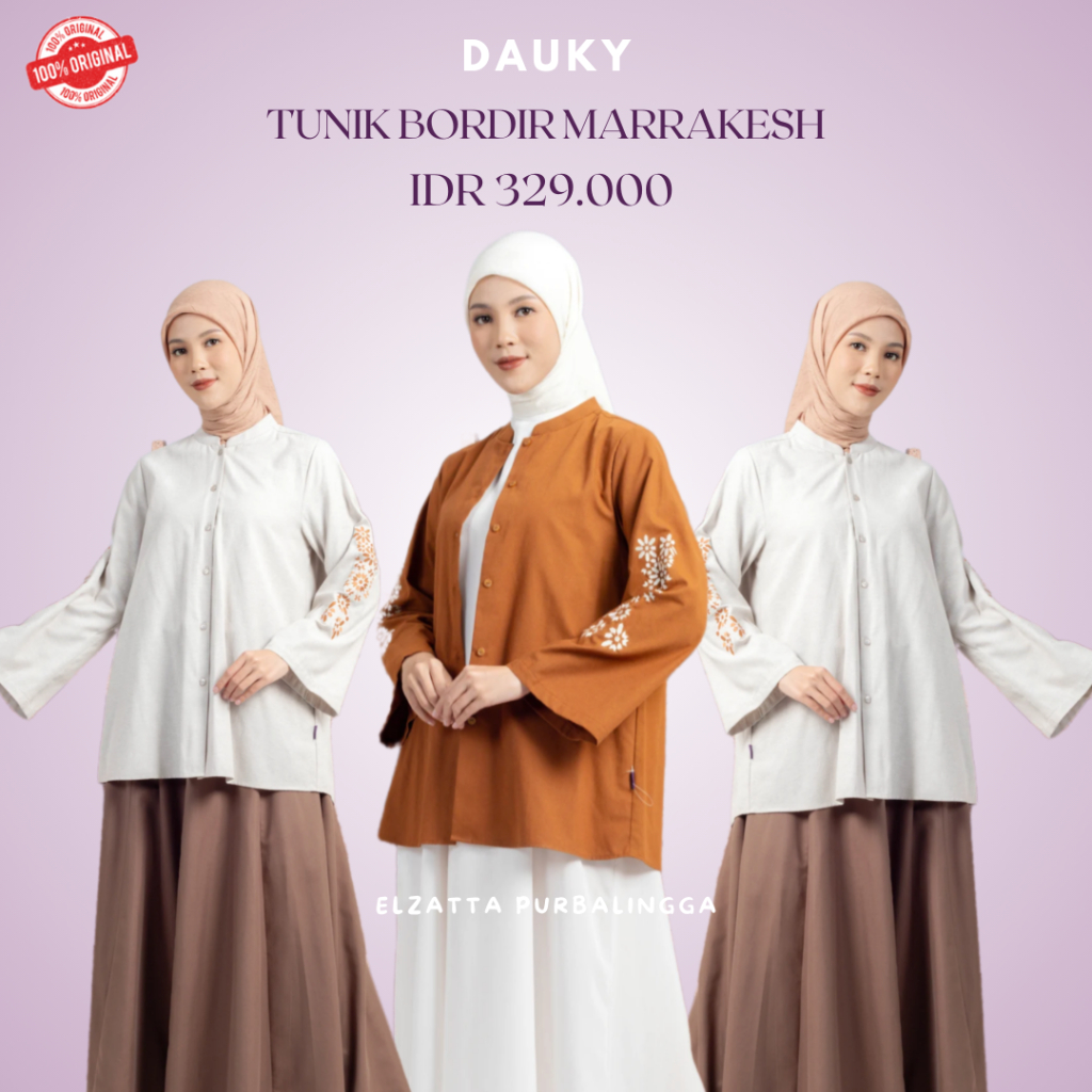 Elzatta Tunik Bordir Marrakesh Tunik Wanita Bahan Katun Busui Friendly By Elzatta
