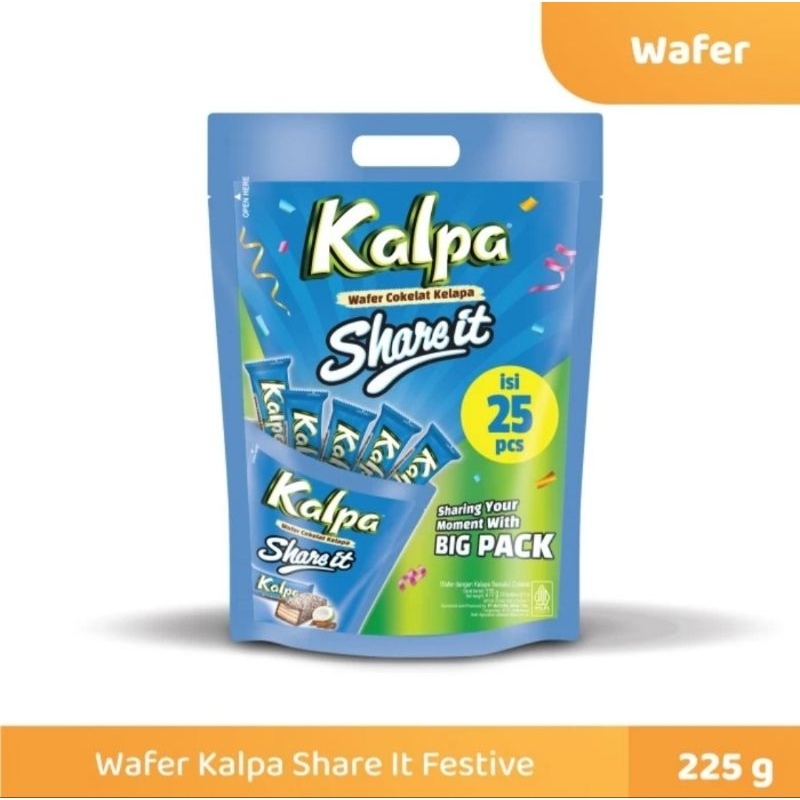 

Kalpa Wafer Cokelat Kelapa Share It isi 25pcs 225g