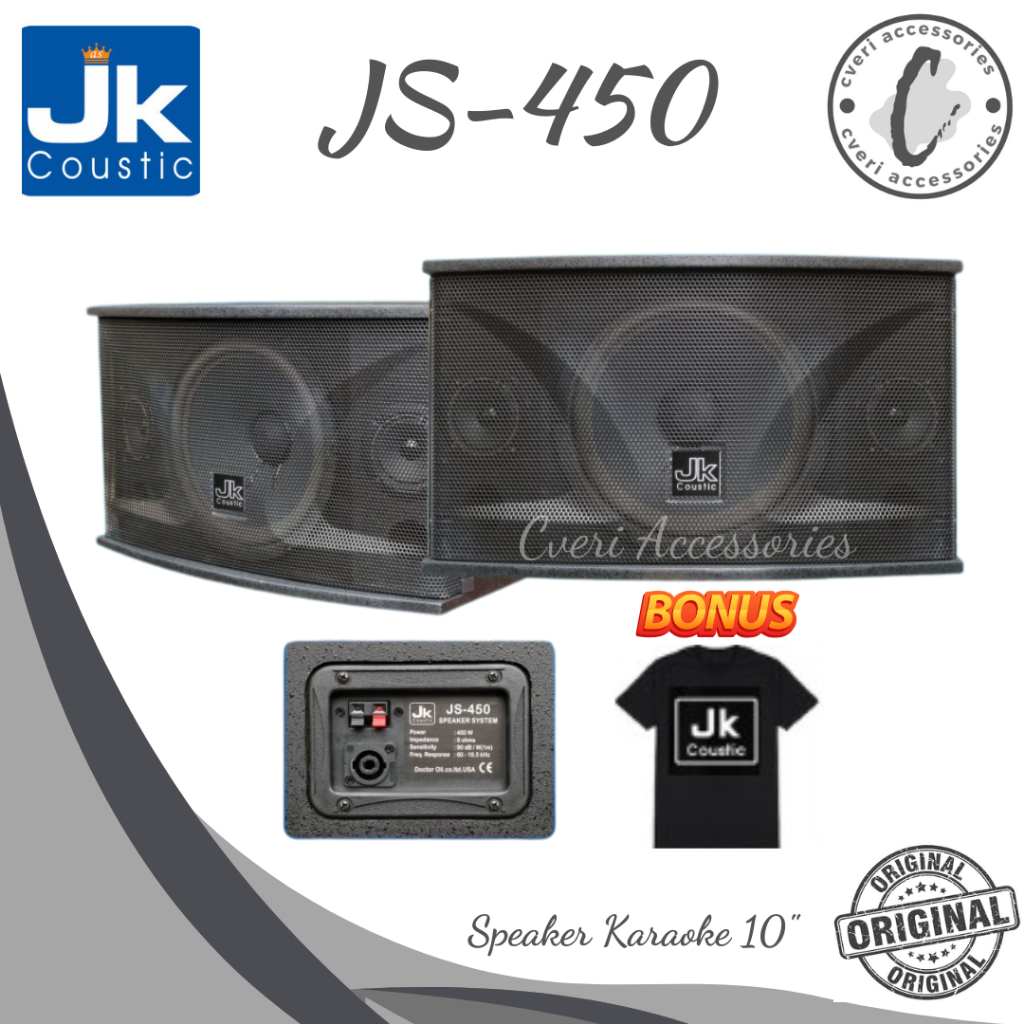 JK Coustic JS450 Speaker Karaoke 10" Original JK Coustic JS-450