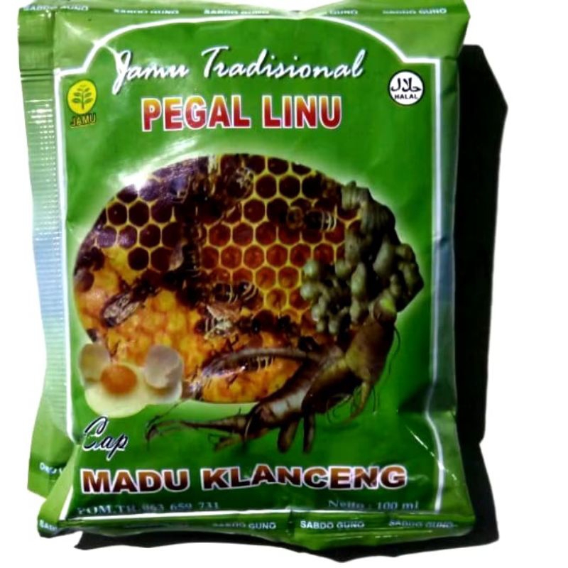 

Madu klanceng pegal linu kemasan sachet 100 ml satu pack isi 12 sachet