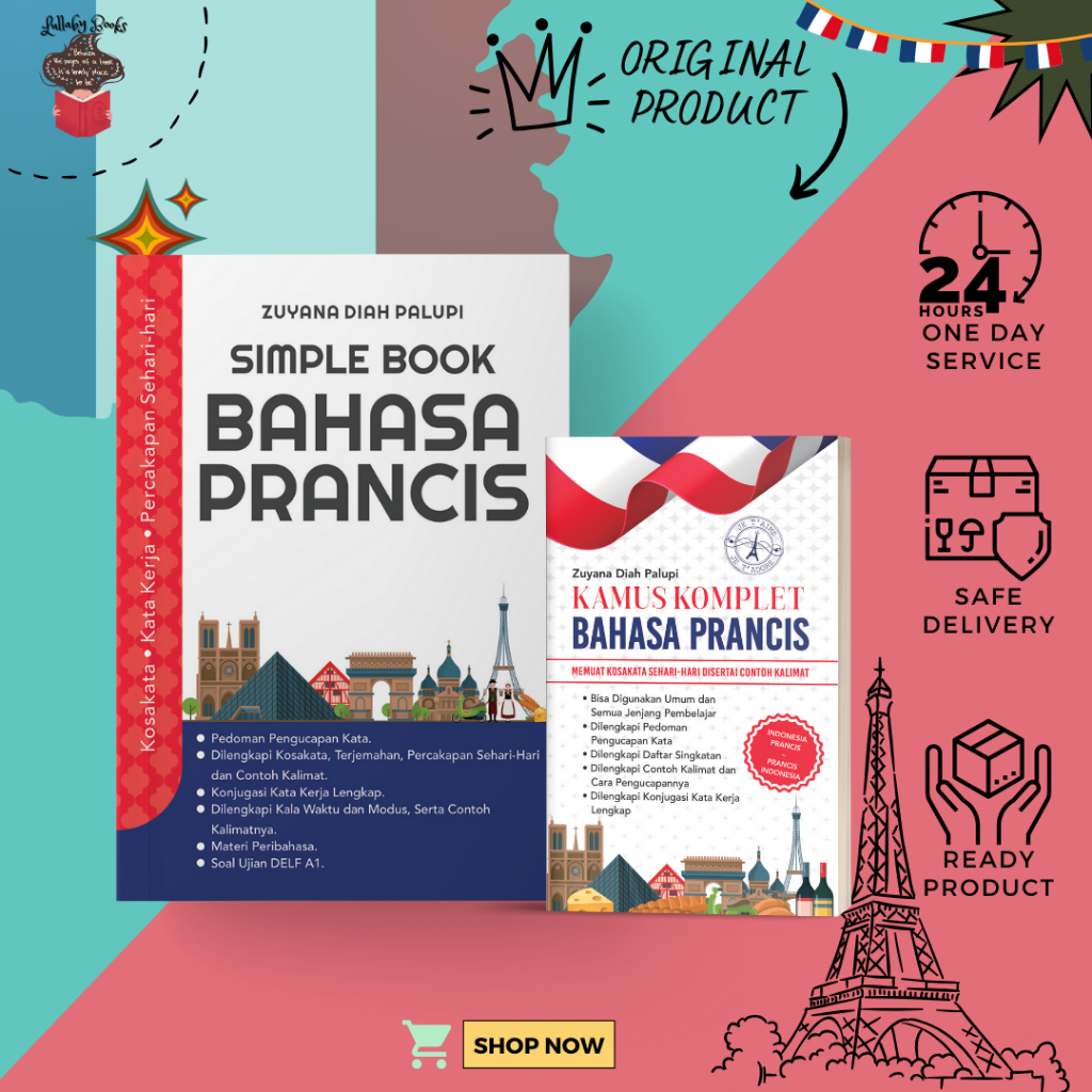 Buku Belajar Bahasa Prancis : SIMPELBOOK PRANCIS Dan KAMUS BAHASA PRANCIS