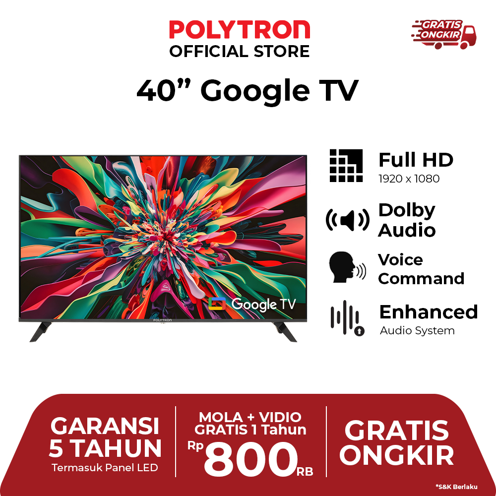 POLYTRON Smart Cinemax Google TV 40 inch PLD 40RG9059