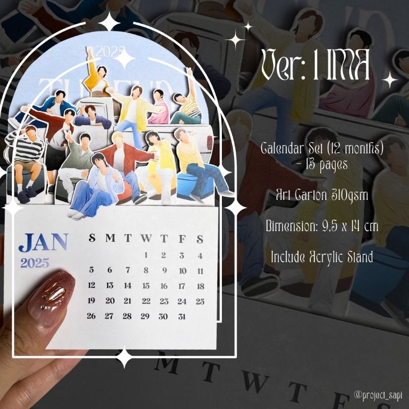 

[HANYA PELUNASAN] DESK CALENDAR / KALENDER MEJA 2025 SEVENTEEN CHARACTER