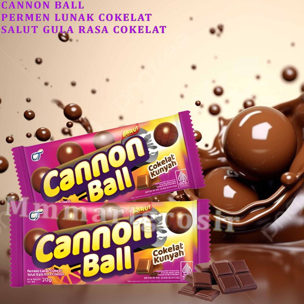 

Cannon Ball / Permen Lunak Cokelat / Permen Salut Gula Rasa Cokelat / 20gr