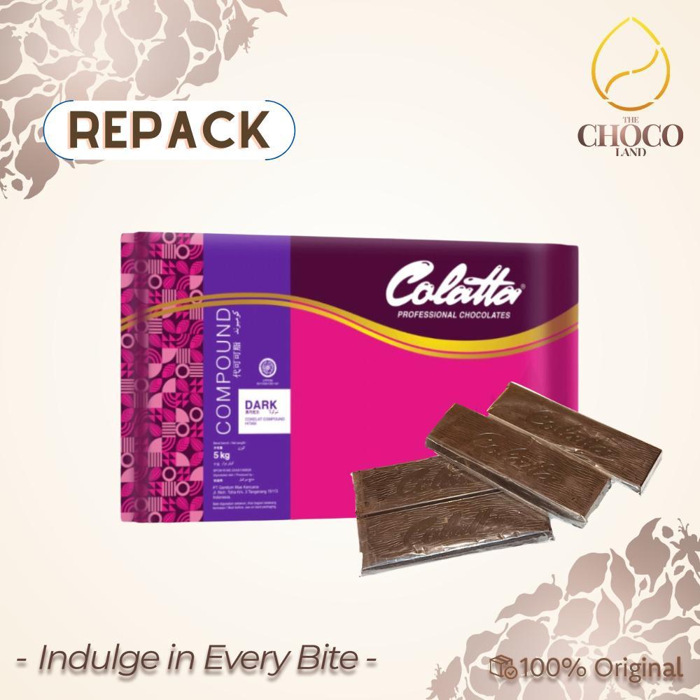 

Colatta Professional Dark Chocolate Compound Repack 200gr 400gr 800gr - Coklat Batang Serbaguna untuk Usaha Kuliner