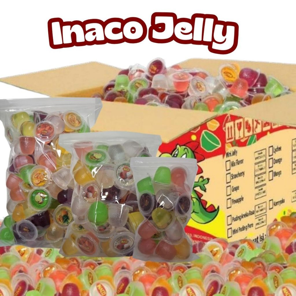 

Inaco Jelly - Dipadukan dengan Nata De Coco - Varian Rasa Buah - BPOM HALAL