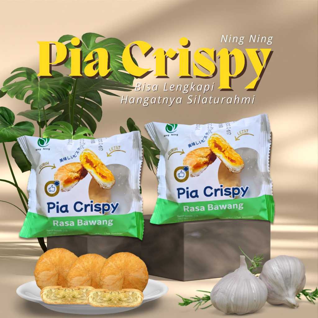 

Pia Crispy Ning Ning - Pia crispy Rasa Bawang - Paket (isi 4)