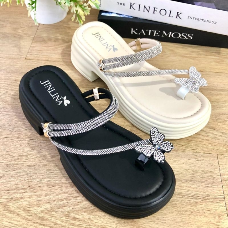 2Step - J82 Sandal Sepatu Wedges Sandal Import Sandal Tali Wanita 5cm