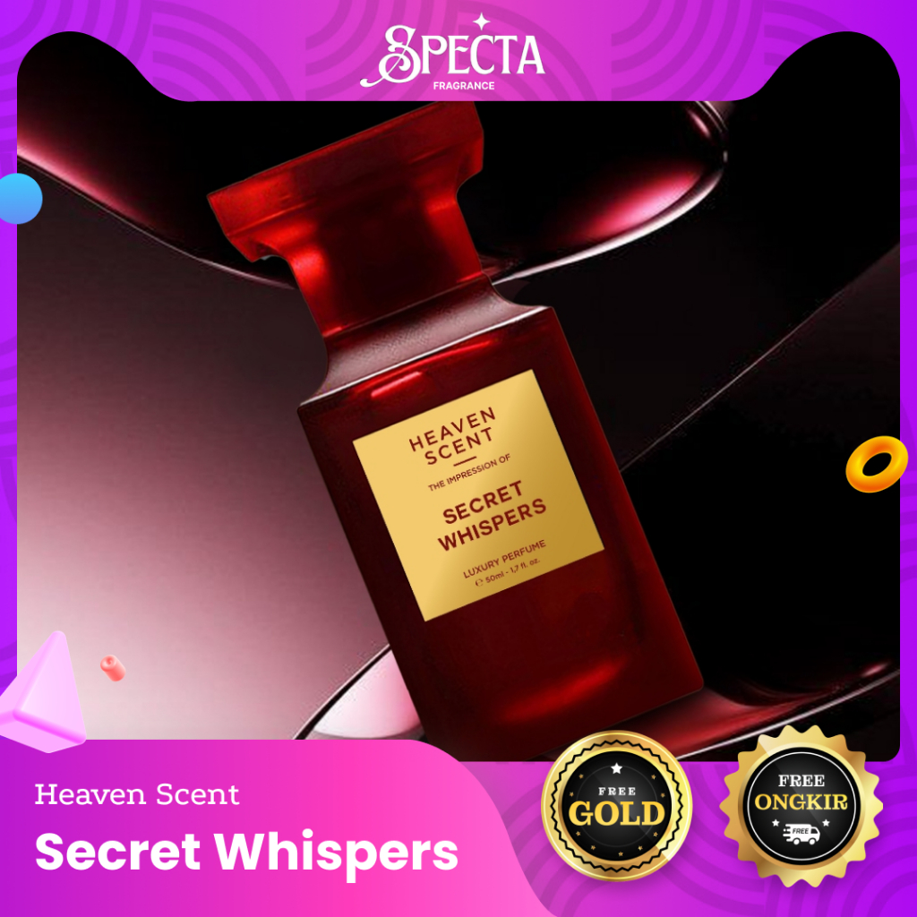 Heaven Scent Parfum SECRET WHISPERS (FREE GOLD) ORIGINAL 50 ml OFFICIAL PARTNER Farfum Wanita Pria N