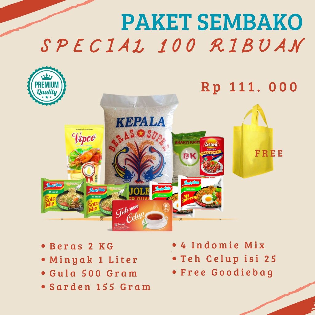 

Paket Sembako Murah 100 Ribuan B / Paket Sembako Murah By Storesixteen