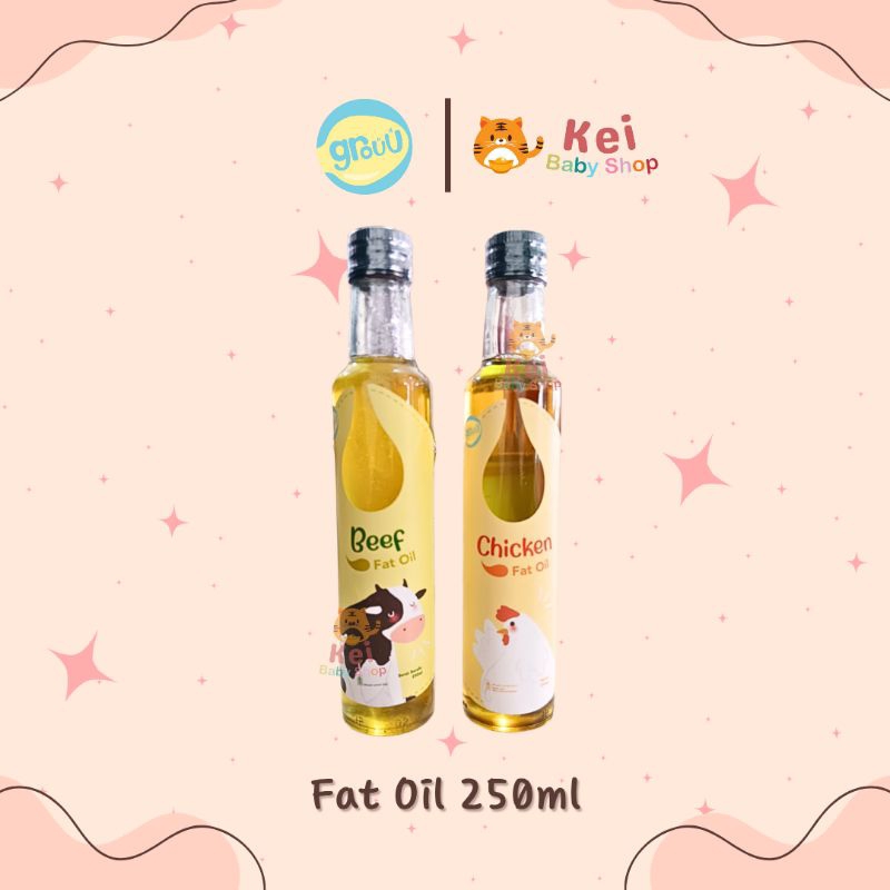 

Grouu Fat Oil Chicken Beef 250ml BB Booster / Minyak MPASI