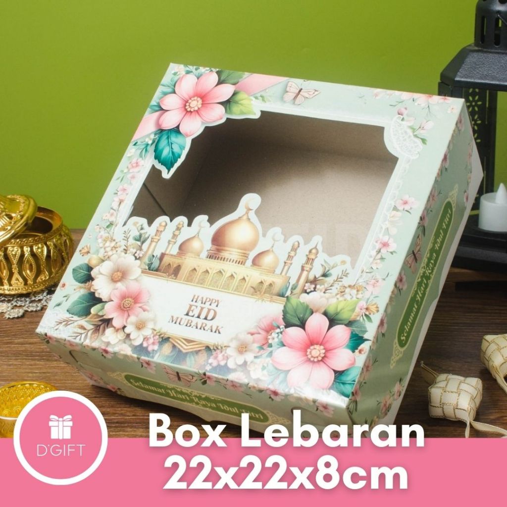 

(5pcs) Box Idul Fitri 22x22 Dus Kue Kering Lebaran Kotak Kue Kering Idul Fitri Dus Hampers Lebaran