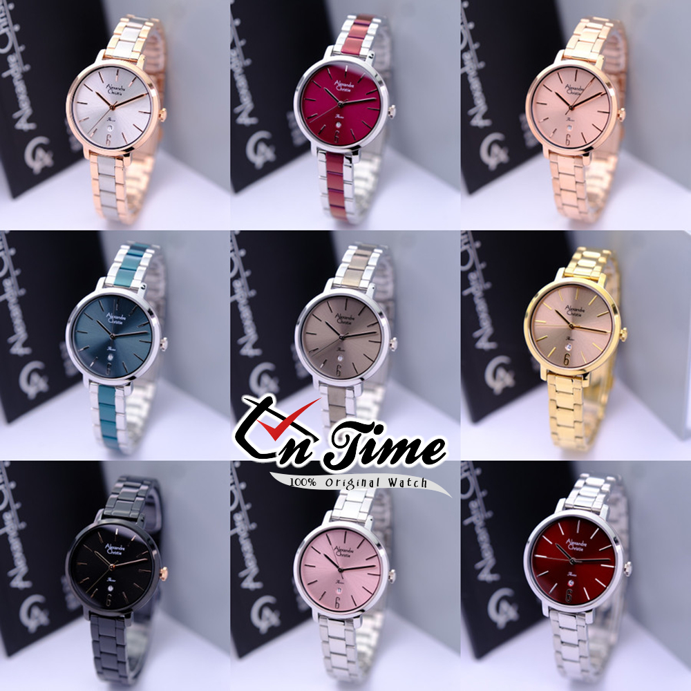 Alexander Christie Wanita AC 2B61 Jam Tangan Wanita Rantai Anti Air Original 100% Kekinian
