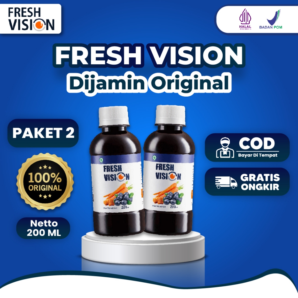 Madu Fresh Vision Vitamin Obat Mata Original Halal  Atasi Mata Minus Katarak Glukoma Buram 200 ml