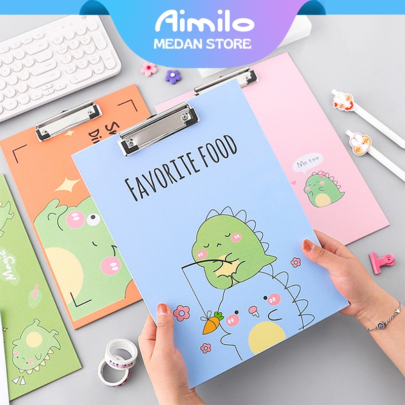 

Aimilo - Clipboard A4 Papan Jalan Aesthetic Papan Ujian PVC Folder File Alat Tulis Sekolah