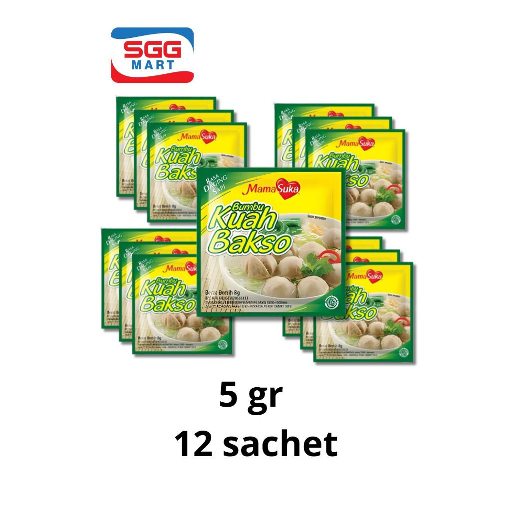 

Bumbu Kuah Bakso Mama Suka 8gr x 12 sachet