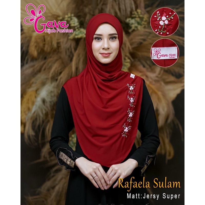 gava hijab Rafaela sulam instan jersey