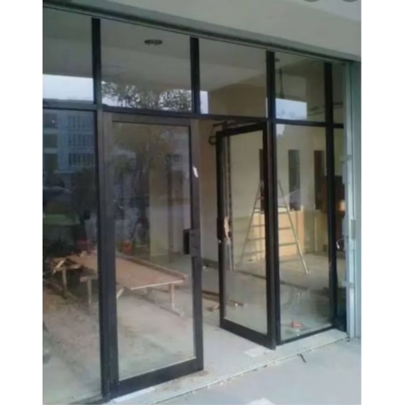 pintu aluminium kaca/pintu toko/sekat ruangan