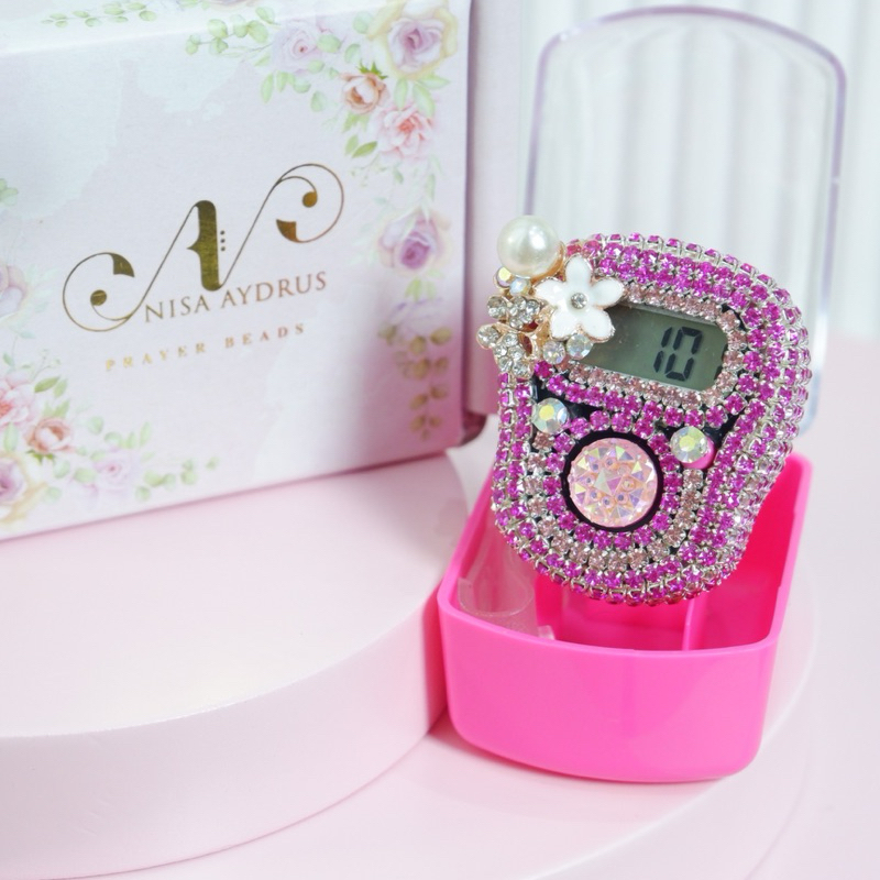 Nisa Aydrus - Tasbih Digital Swarovs LED ALARM Cantik