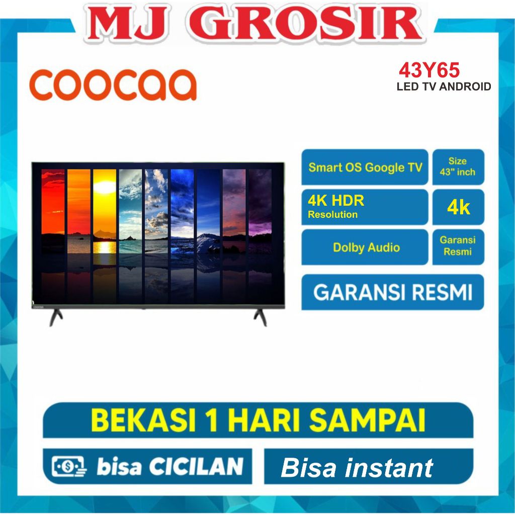 LED TV COOCAA 43" 43Y65 43 INCH ANDROID 4K LED-TV