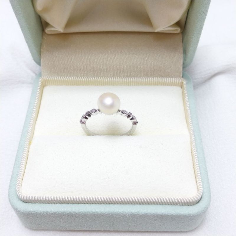 CINCIN MUTIARA ASLI AIR TAWAR BERSERTIFIKAT DARI LOMBOK, CANTIK, HADIAH ULANG TAHUN ISTIMEWA ISTRI M