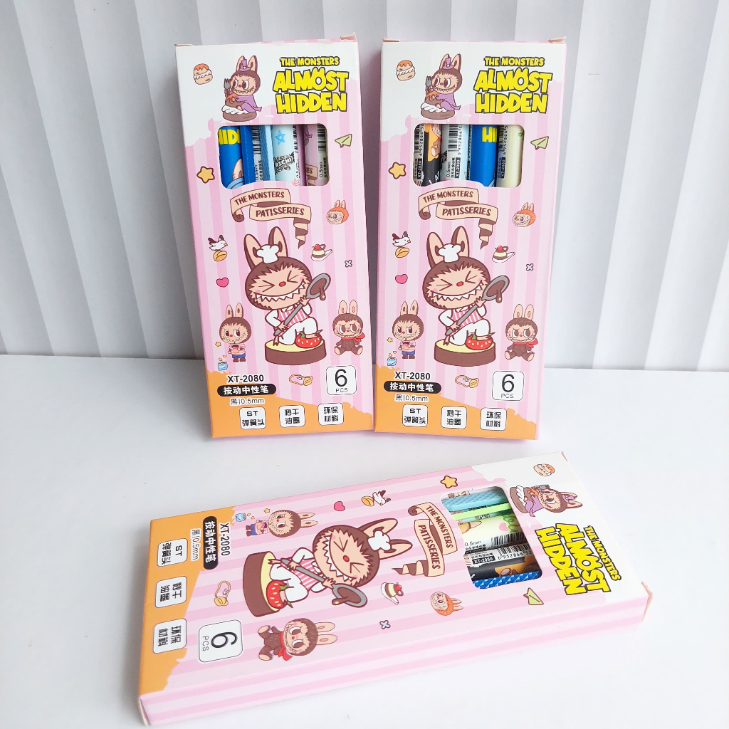 

Pulpen Karakter Lucu Labubu Pulpen Cetekan 6 Pcs 0.5mm