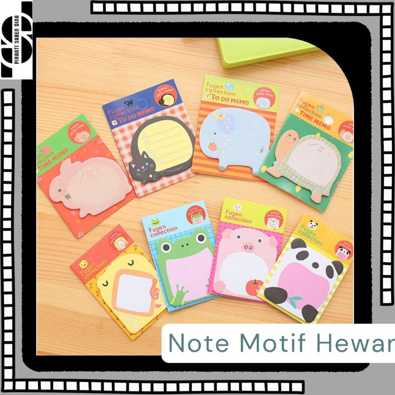 

Notes Motif Hewan Tempelan Kertas Catatan Memo Note Karakter Animal Mini Note Mini Note Kecil