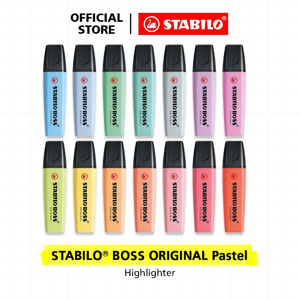 

STABILO BOSS ORIGINAL Pastel Highlighter Marker Pen Spidol Warna Warni Stationery Set
