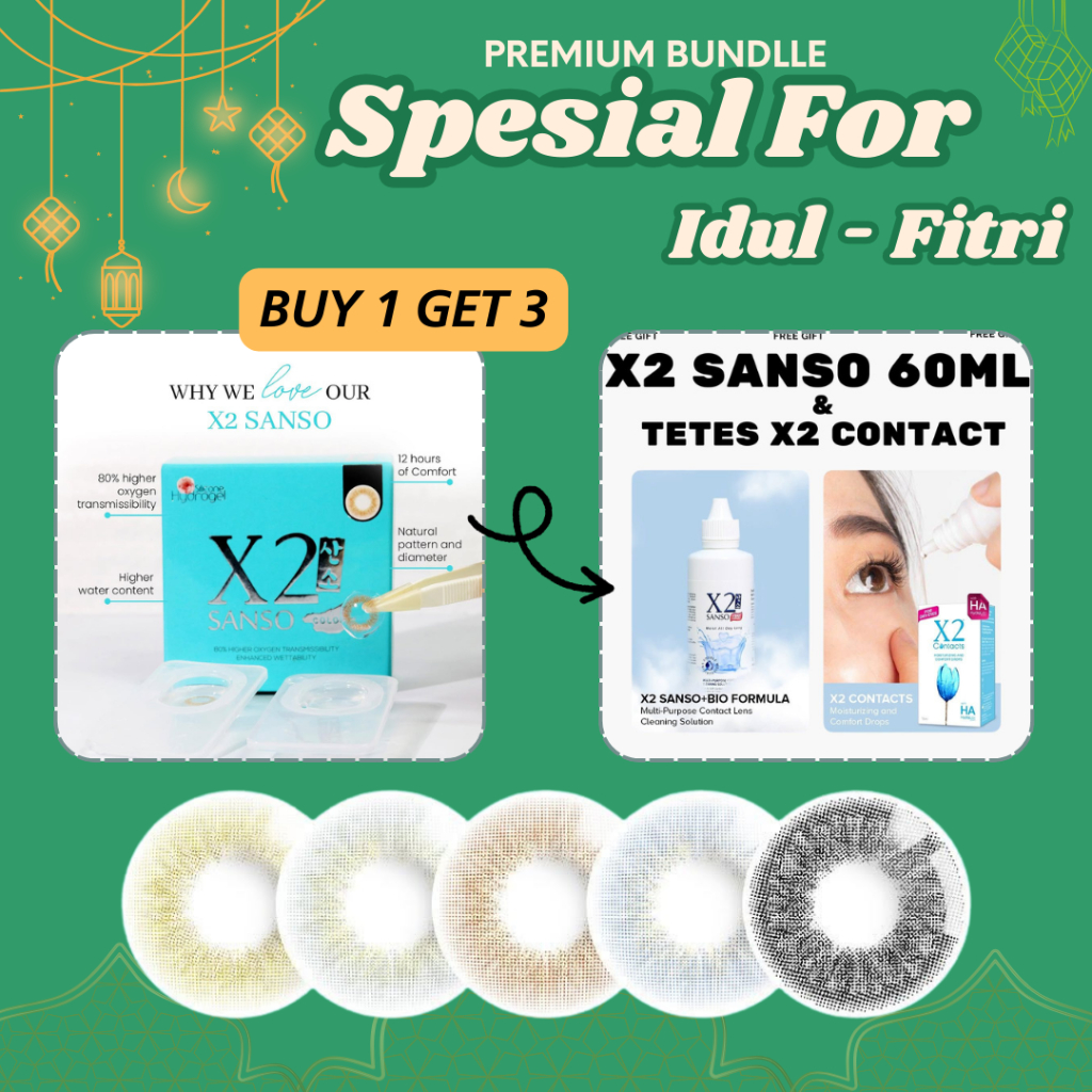 [PROMO SEPECIAL] BUY 1 GET 3 - SOFTLENS PREMIUM FREE CAIRAN SANSO & TETES X2 CONTACT - DS