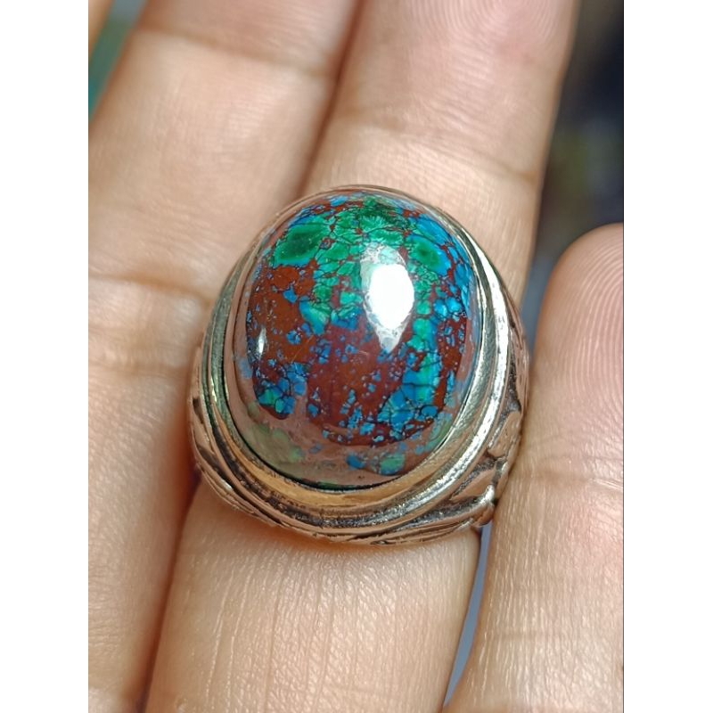 Natural  Batu pirus persia urat Merah