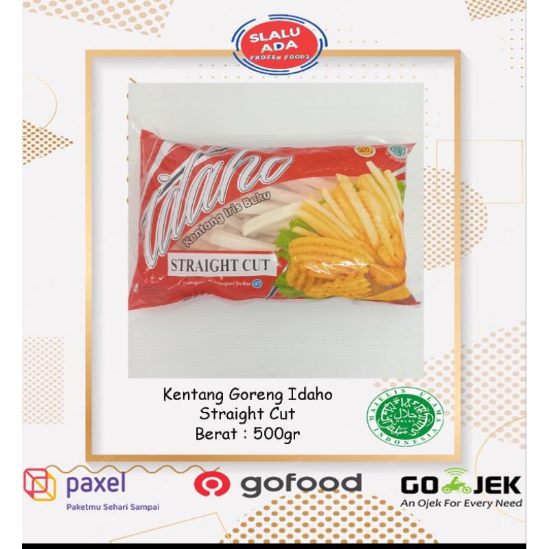 

kentang goreng idaho straight cut 500gr kentang panjang dan lebar