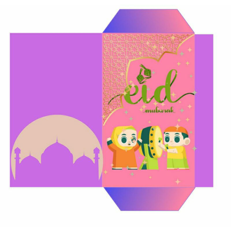 

10 PCS amplop lebaran idul fitri motif kartun lucu lucu 2025