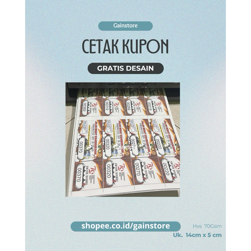 CETAK KUPON//KUPON JALAN SEHAT//KUPON UNDIAN